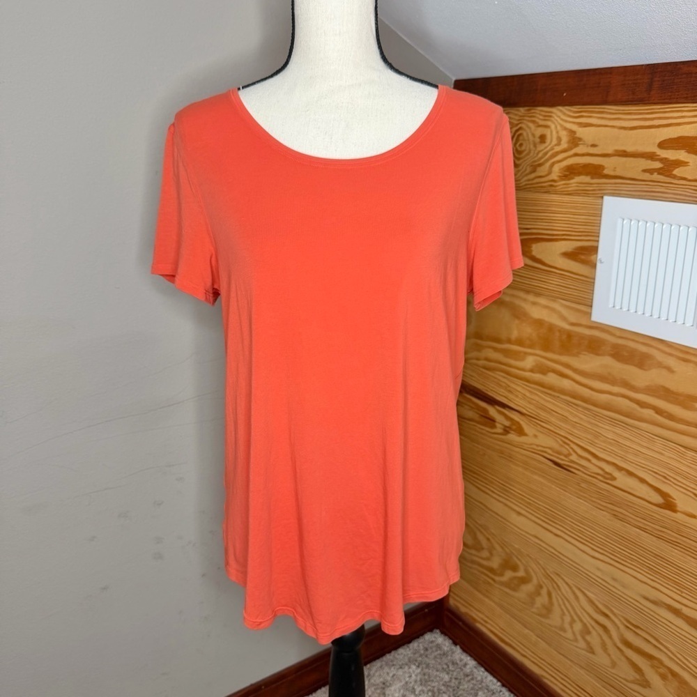 Lululemon Orange Short Sleeve Tee Shirt T-Shirt Athletic Activewear 8